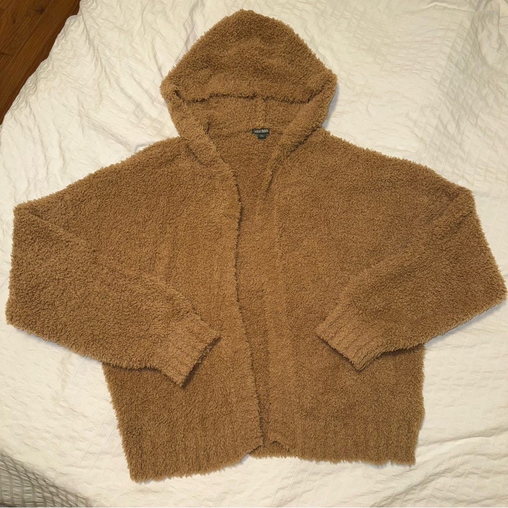 fuzzy cardigan